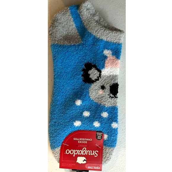 Koala Fuzzy Footie Slipper Socks - Picture 3 of 4